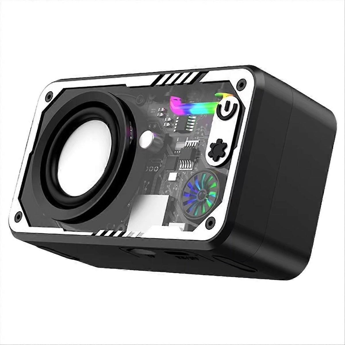 Mini Tragbarer Smarter Bluetooth 5.3-lautsprecher Mit Mehrfarbiger Led-beleuchtung Und Usb-c-schnellladefunktion.