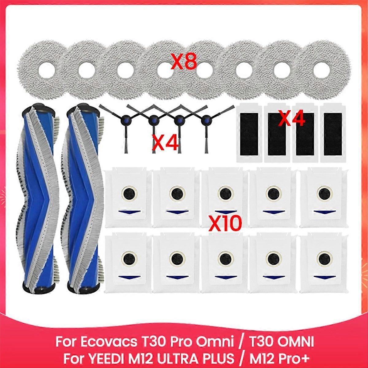 28-teiliges Set Inklusive Bürste, Filter Und Reinigungstuch Für Staubsauger T30 Pro Omni/t30 Omni Ultra Plus/pro+ (ersatzteile)