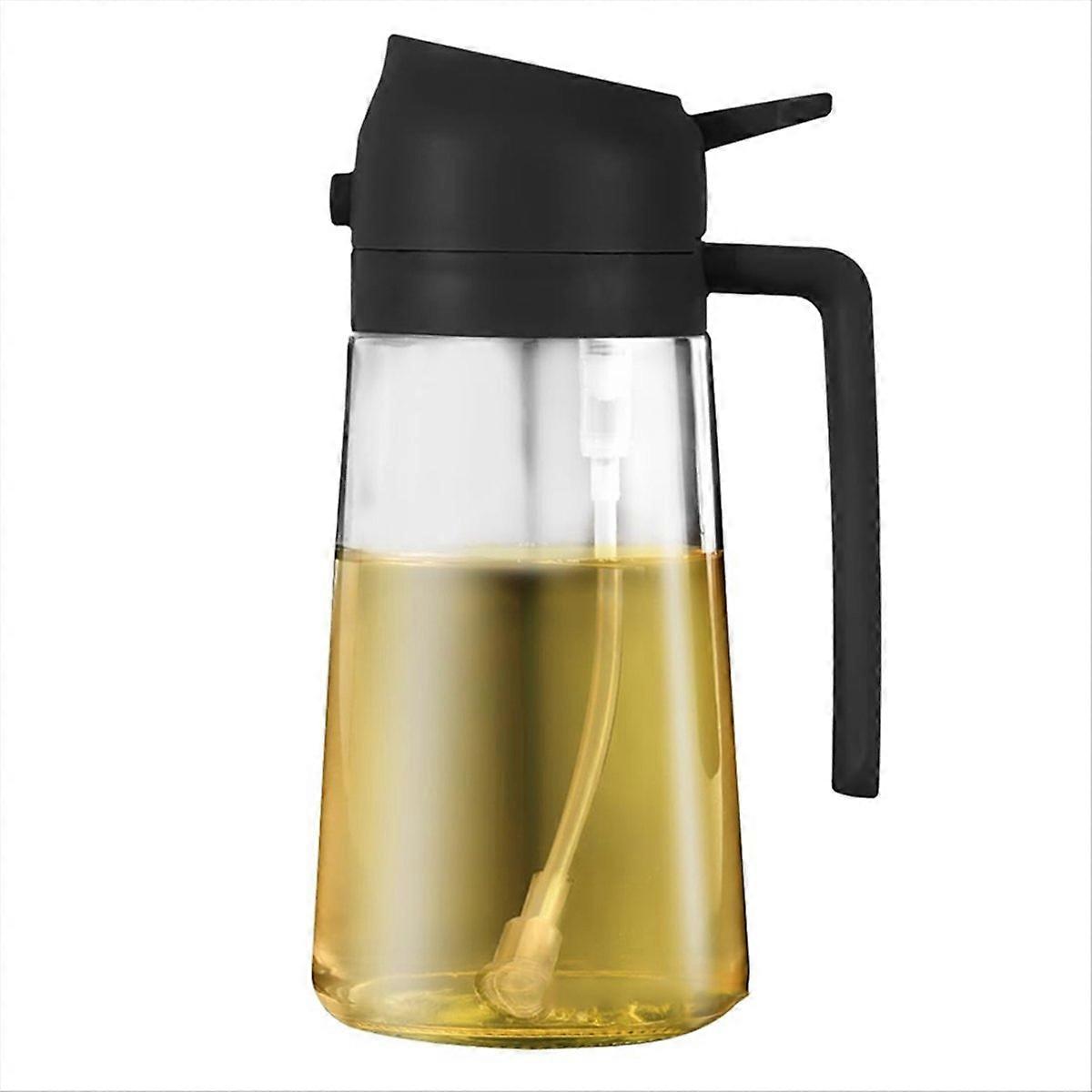 2-in-1-ölspender Aus Glas, Kompatibel Mit Küchen- Und Heißluft-, Druck- Und Ölfreien Fritteusen.