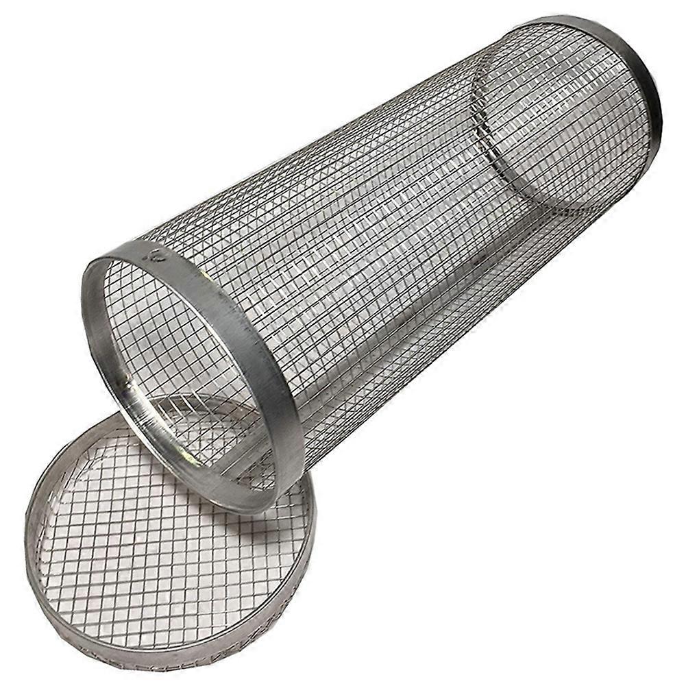 30 Cm Zylindrischer Räuchergrill Aus Edelstahl, Ideal Für Camping Und Picknicks.
