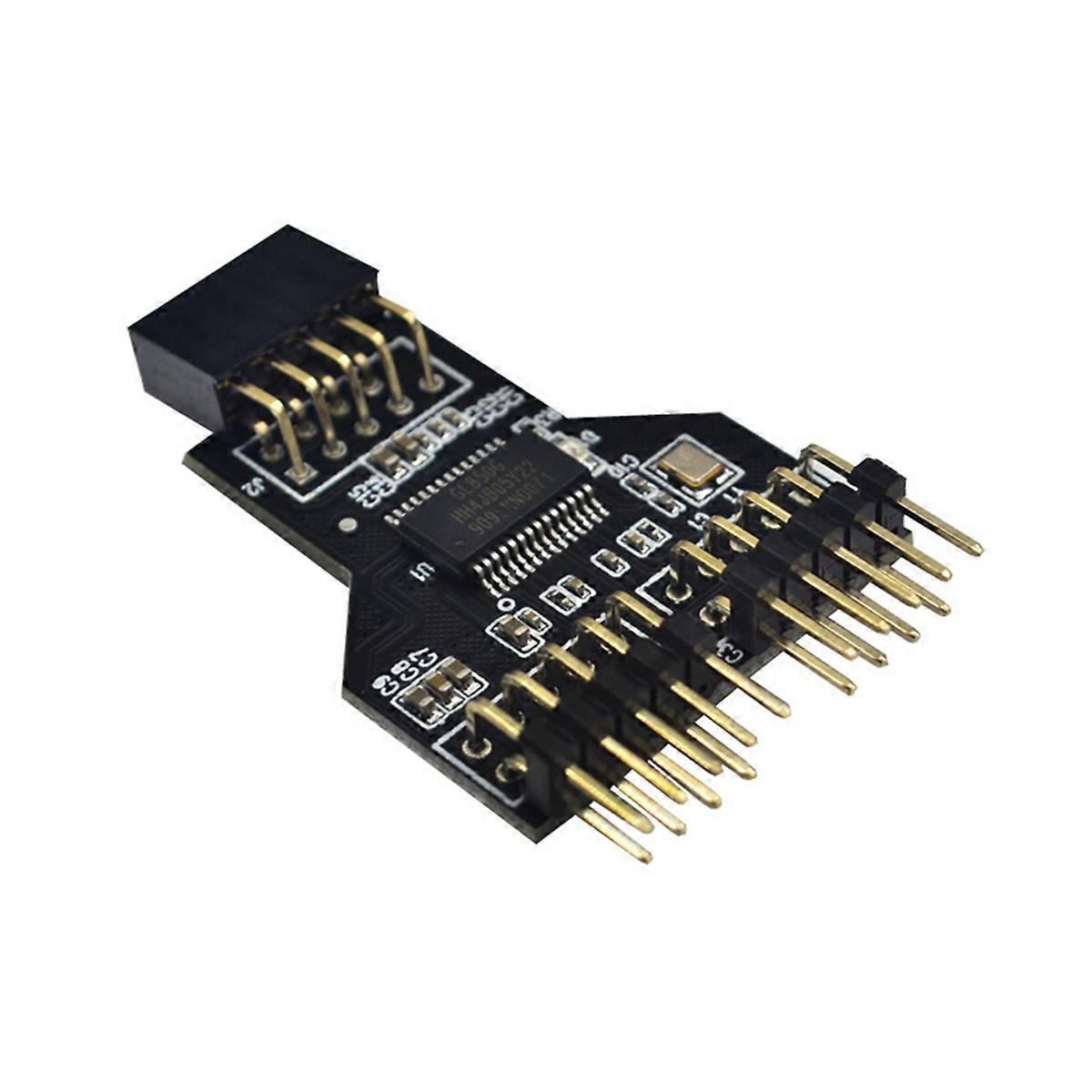 9-pin-usb-splitter-adapter Für Mainboard (1 Auf 2), 9-pin-usb-hub, Usb-2.0-anschluss Für Rgb-lüfter