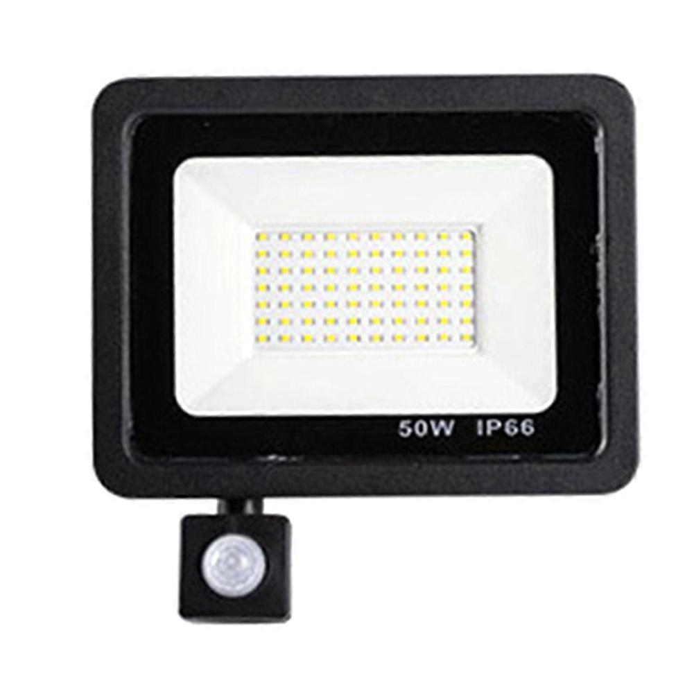 Led-sicherheitsstrahler Für Den Außenbereich Mit Pir-bewegungsmelder, Ip66 Wasserdicht, 50 W, Für Wand, Garten Oder Eingangsbereich.