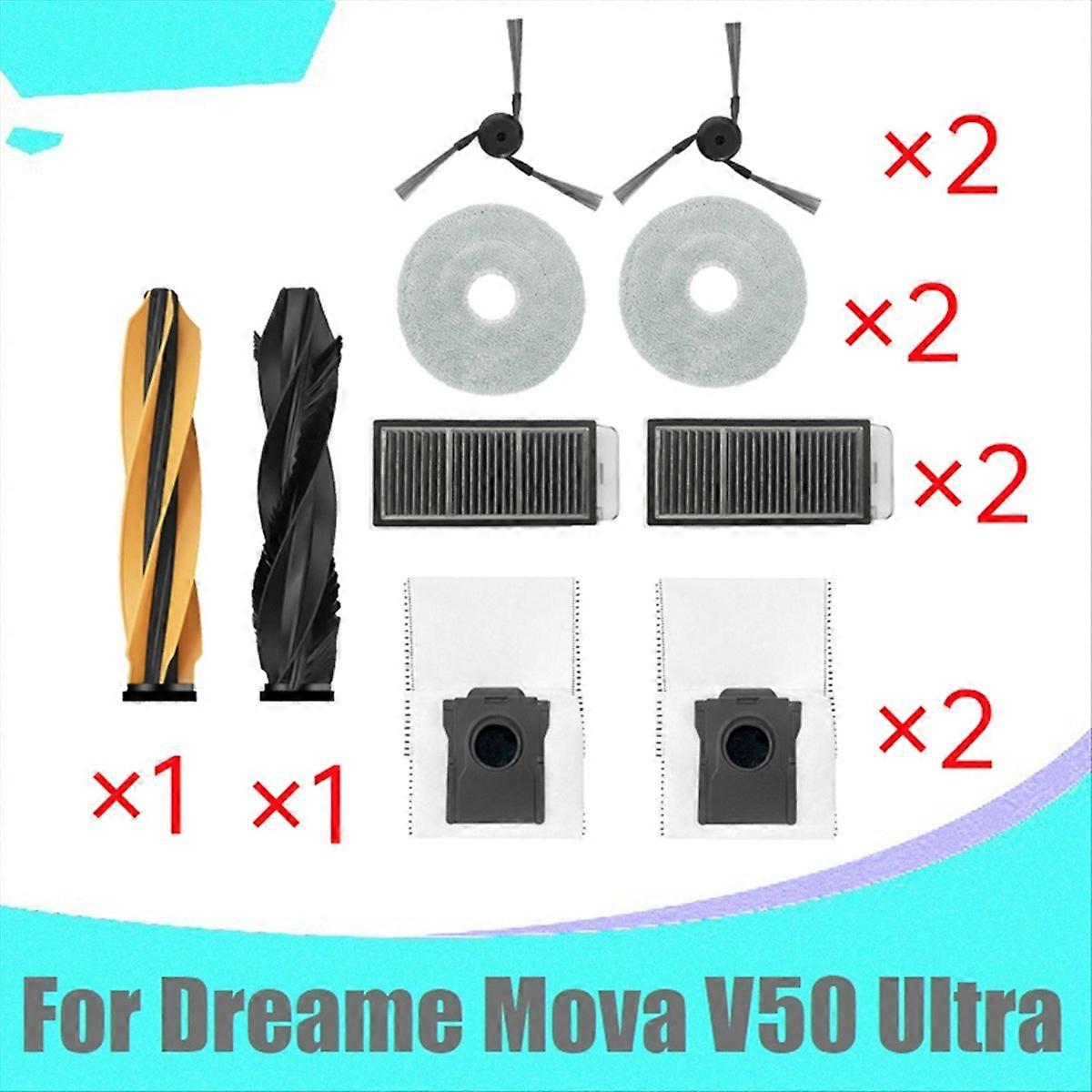 Ersatzteile Für Den Staubsauger V50 Ultra: Hauptwalze, Seitenbürste, Hepa-filter, Reinigungstuch, Staubbeutel
