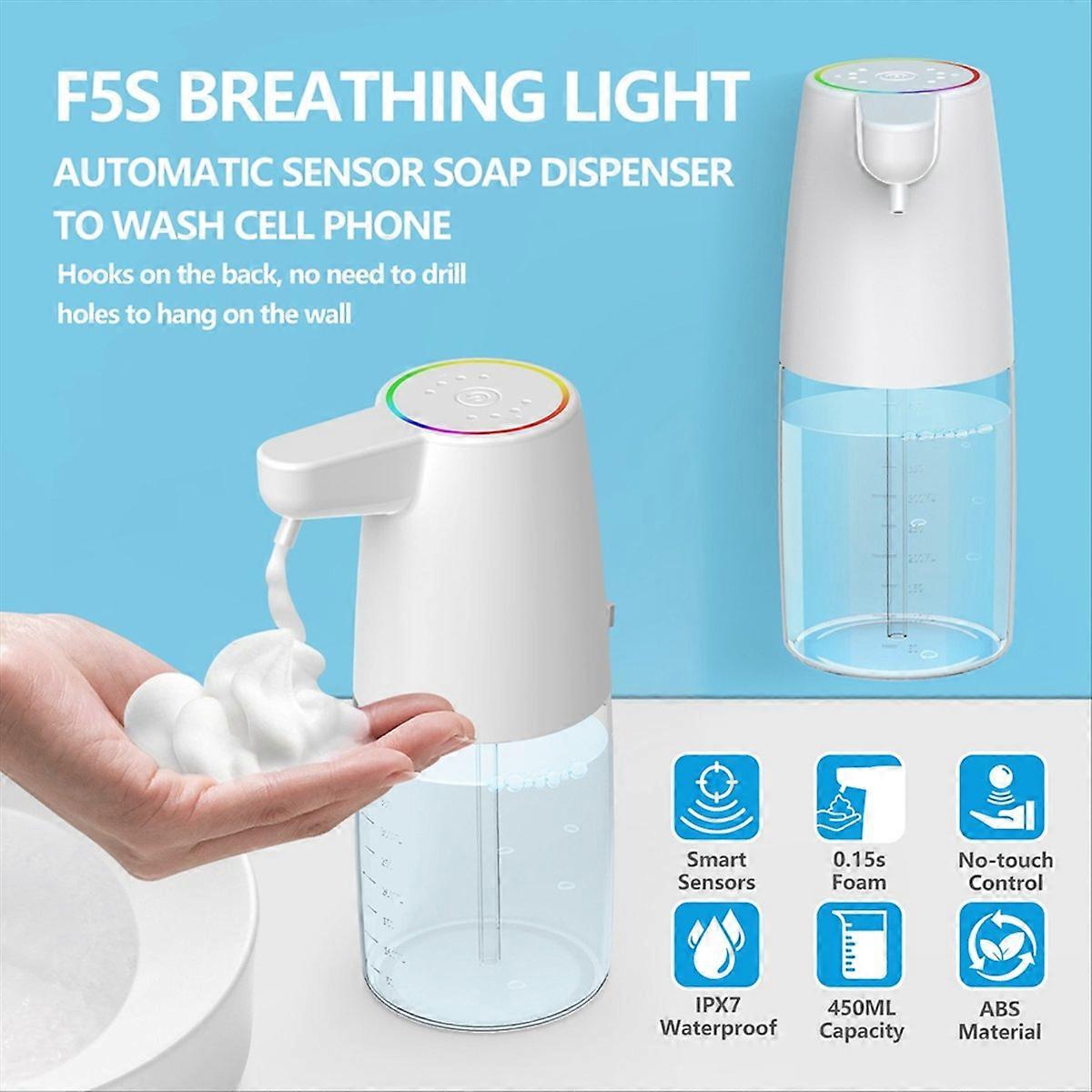 Automatischer Seifenspender 450 Ml, Infrarotsensor, Usb-c-ladeanschluss, Intelligenter, Berührungsloser Flüssigseifenspender, Gel
