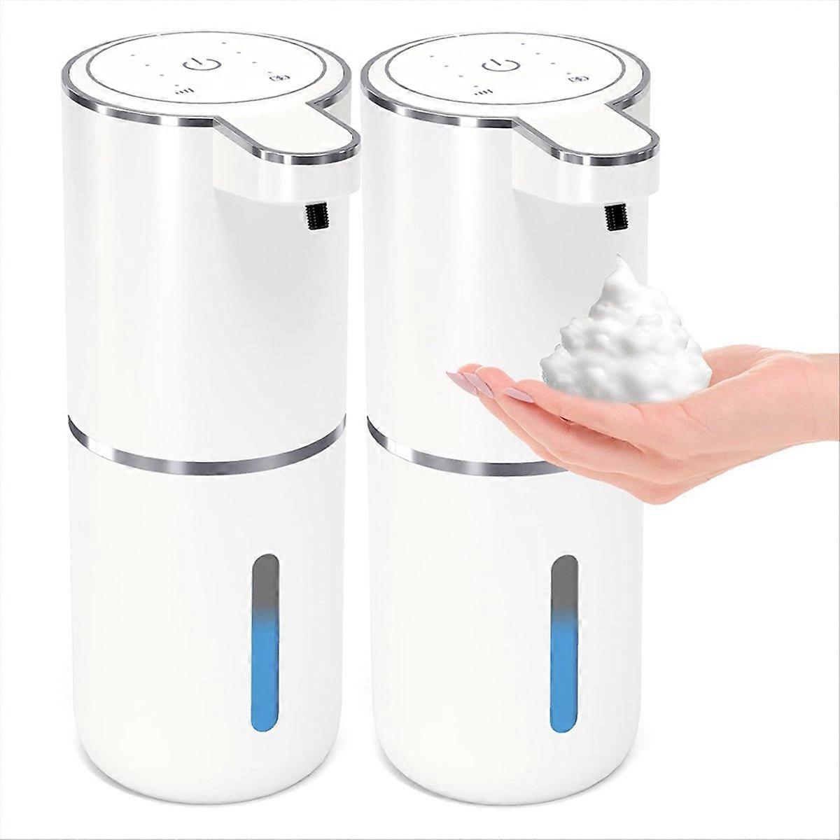 Set Mit 2 Automatischen Schaumseifenspendern, Berührungsloser Schaumseifenspender, Wiederaufladbarer, Intelligenter Wandspender