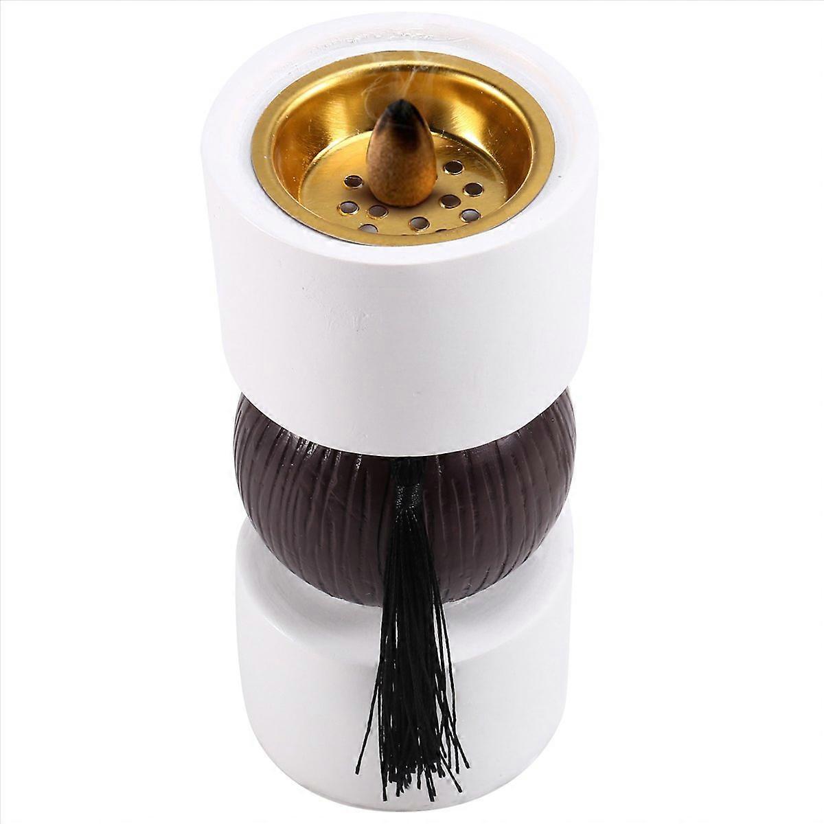 Eleganter, Orientalisch Inspirierter Räuchergefäß, Verziert Mit Einer Harzquaste, Ideal Für Die Inneneinrichtung Und Aromatherapie Und Perfekt Als Bürodekoration.