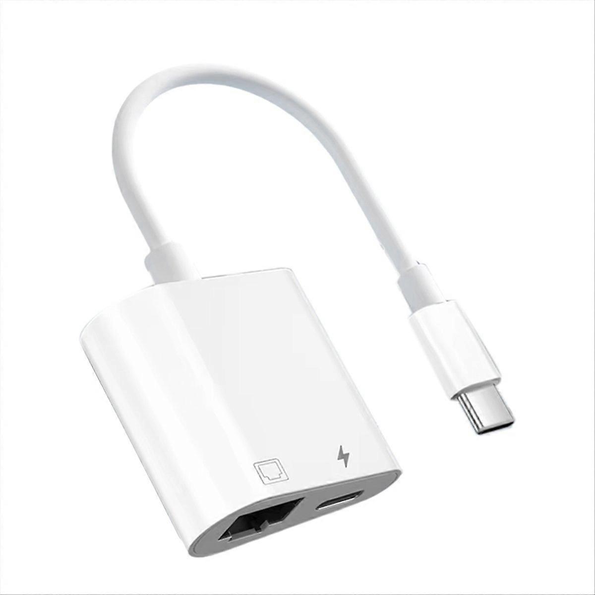 Usb-c Auf Rj45 100 Mbps Netzwerkadapter Mit Usb-c-ladefunktion Für Tv-box, Pc, Laptop Und Telefon (ethernet-anschluss).