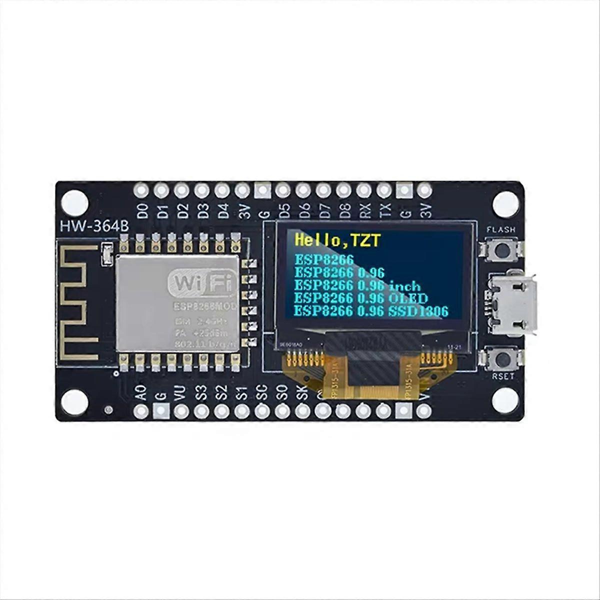 Esp8266 V3 Entwicklungsboard Mit 0,96-zoll-oled-bildschirm, Ch340 Esp-12f Wlan-modul, Komponenten Für Micropython A
