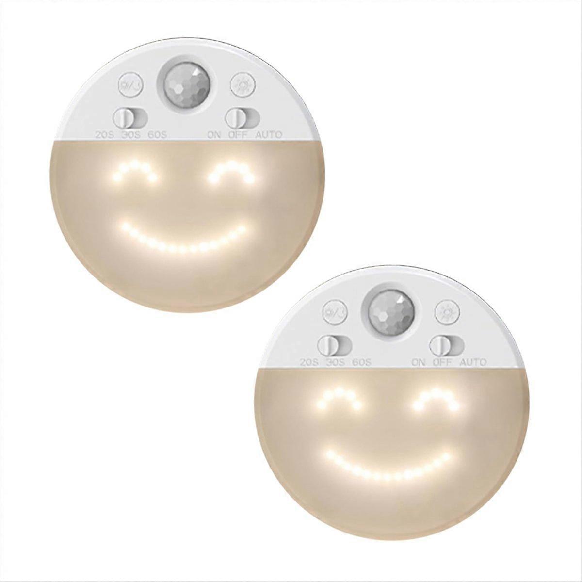 Led-nachtlicht Mit Bewegungsmelder, 4 Beleuchtungsmodi, Variabler Intensität, Wiederaufladbar, Mit Timer (2er-pack).