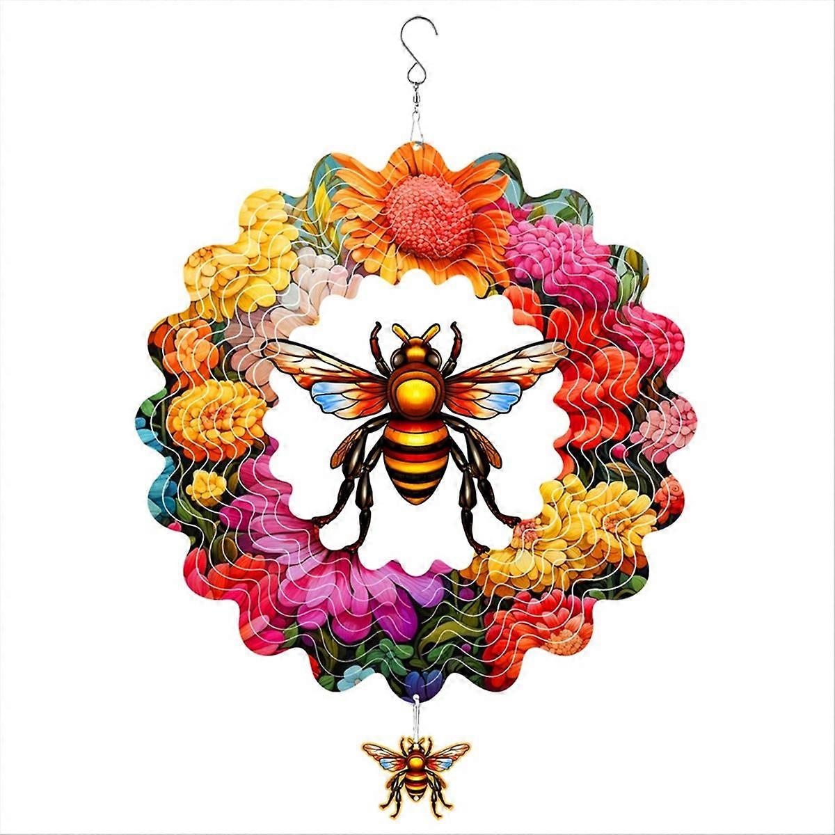 Windspiel Für Den Außenbereich, Bienen- Und Mandala-design, Dekoration Für Drinnen Und Draußen