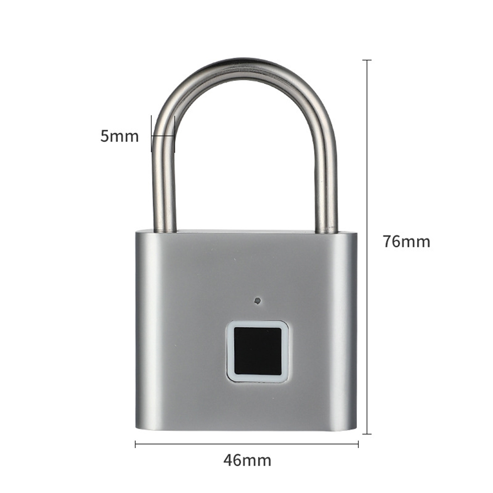 Cadenas Intelligent À Empreinte Digitale Étanche, Serrure Électronique Antivol Sans Clé Pour Portail, Casier Et Extérieur, Cadenas Connecté Résistant À L’eau Avec Mémoire De 20 Empreintes