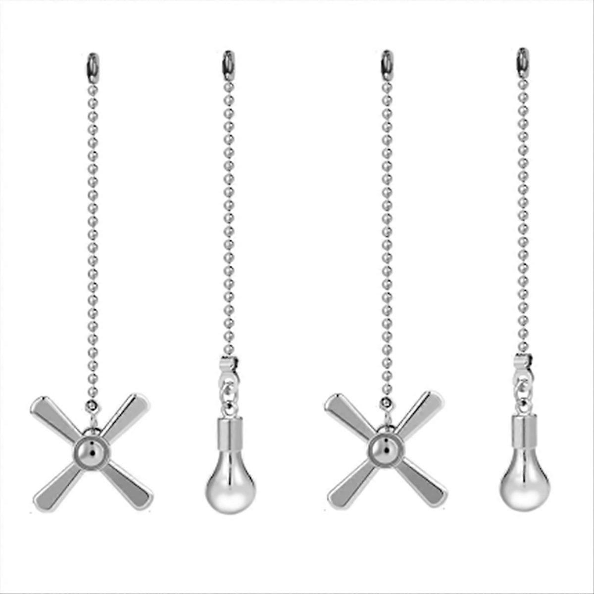 Set Mit 2 Ornamenten Für Die Deckenventilatorkette, Verlängerungskette Für Die Kette, Dekoratives Metallkabel Für Glühbirne Und Ventilator