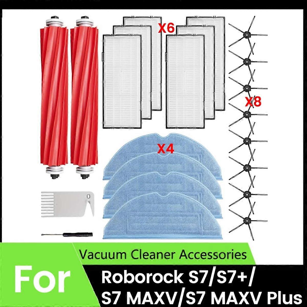 Set Mit 22 Ersatzteilen Für Die Staubsauger S7, S7+, S7 Maxv Und S7 Maxv Plus: Hauptbürste, Filter Und Reinigungstuch.