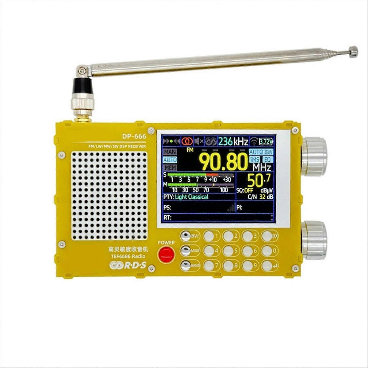 Dp-666 Tef6686 Hochempfindlicher Vollband-fm/am/fm-kurzwellenradiosender, Rds-sendestation
