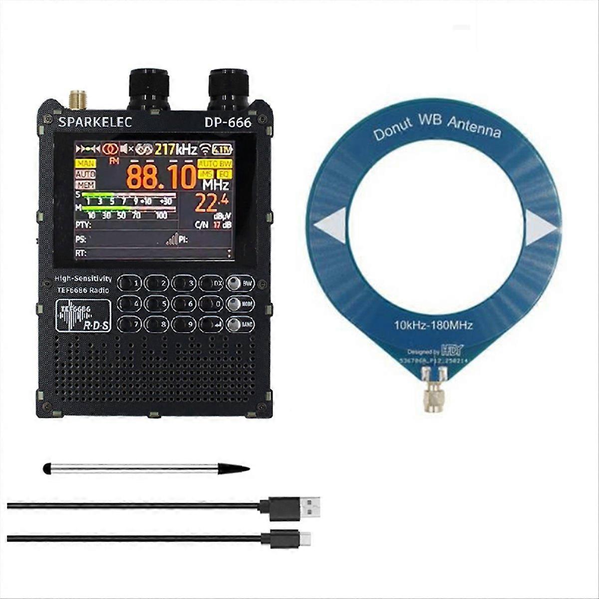 Tef6686 Breitband-radio Mit Hoher Empfindlichkeit Für Fm/lw/mw/sw, 2,8-zoll-ips-touchscreen, Esp32-prozessor, Kompatibel Mit Firmware-updates