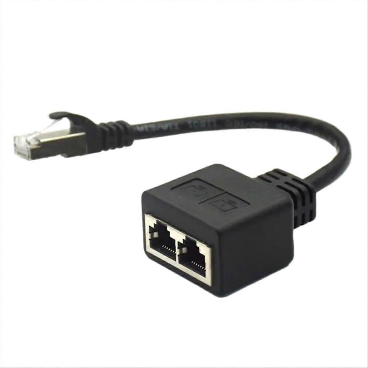 Rj45 1 Stecker Auf 2 Buchsen Ethernet-lan-splitter-adapterkabel, Ethernet-konverter-/verlängerungskabel