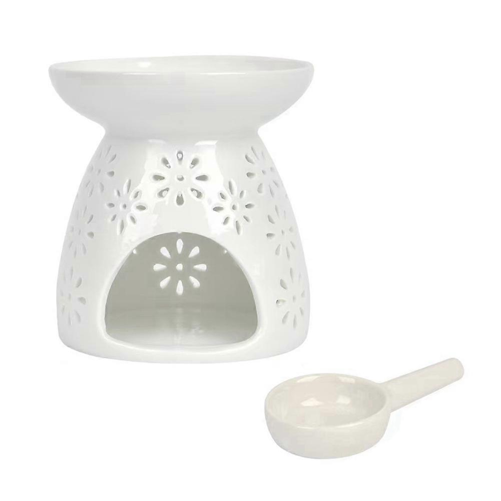 Keramischer Wachsbrenner Für Ätherische Öle, Sternenmuster, Durchbrochene Keramikkerzenlampe.