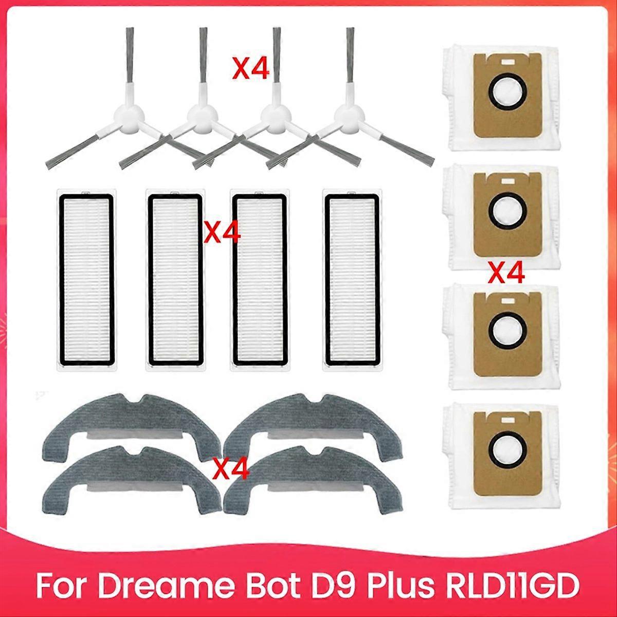 Zubehör Für Den Saugroboter Bot D9 Plus Rld11gd: Seitenbürste, Hepa-filter, Reinigungstuch Und Staubbeutel