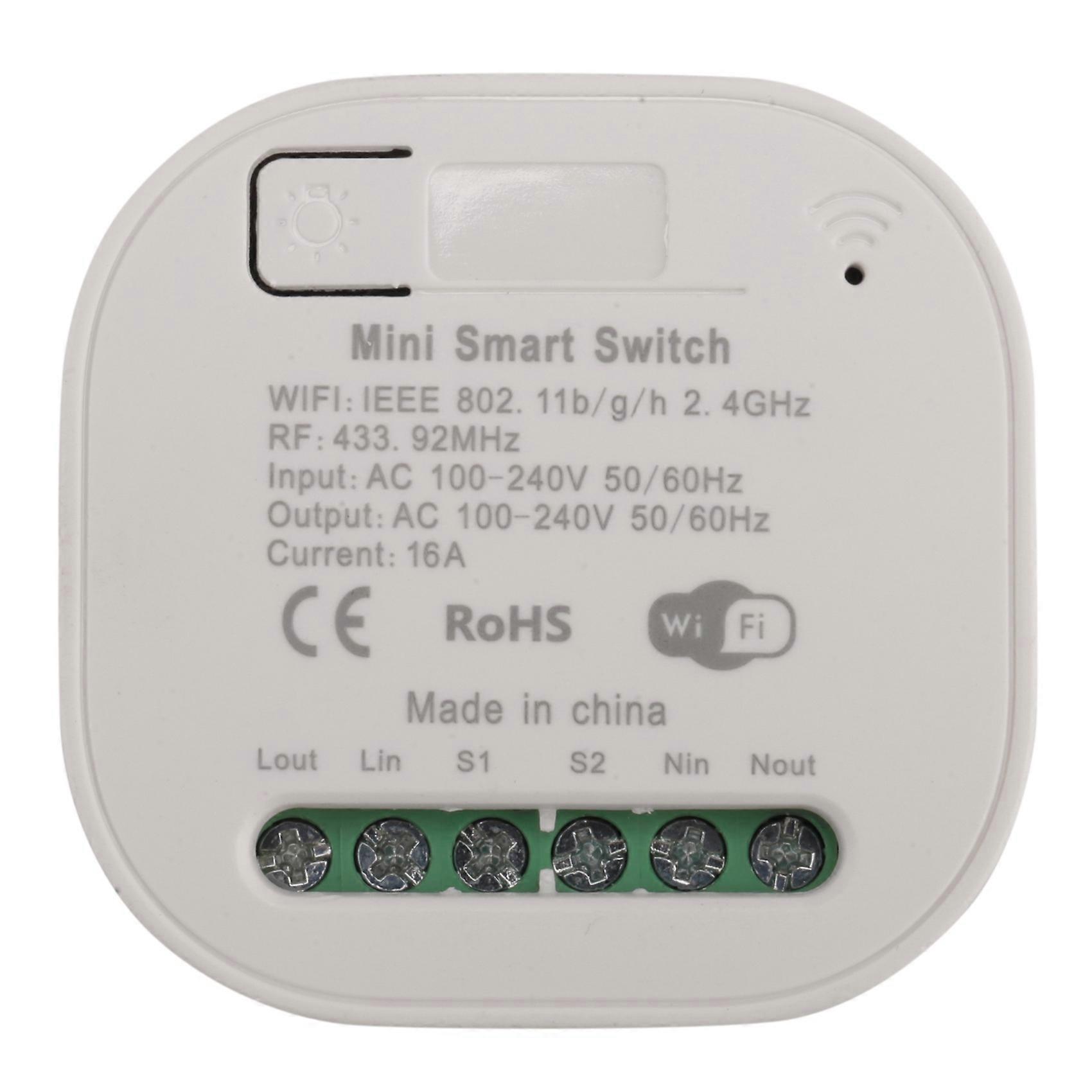 Tuya Wifi Rf433 16a Empfänger, 433 Mhz Wifi Smart Wireless Switch Mit Fernbedienung Und Smart Timer, Kompatibel Mit Alexa Und Google Home.