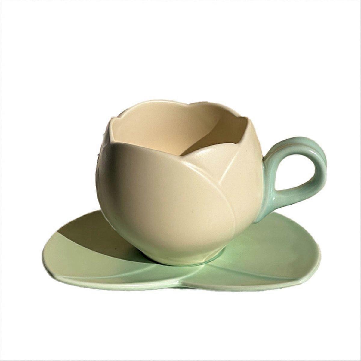 300 Ml Keramik-tulpentasse Mit Untertasse, Farbe C