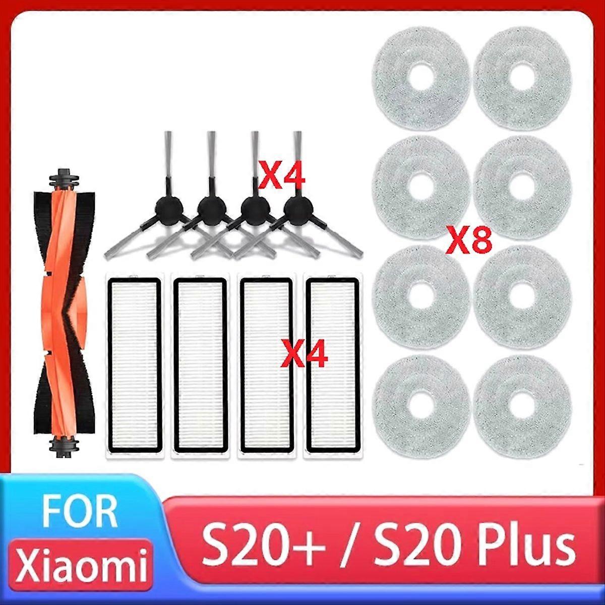 Zubehör Und Ersatzteile Für Den Saugroboter S20+ / S20 Plus / B108gl: Hauptbürste, Seitenbürste, Hepa-filter Und Reinigungstuch.