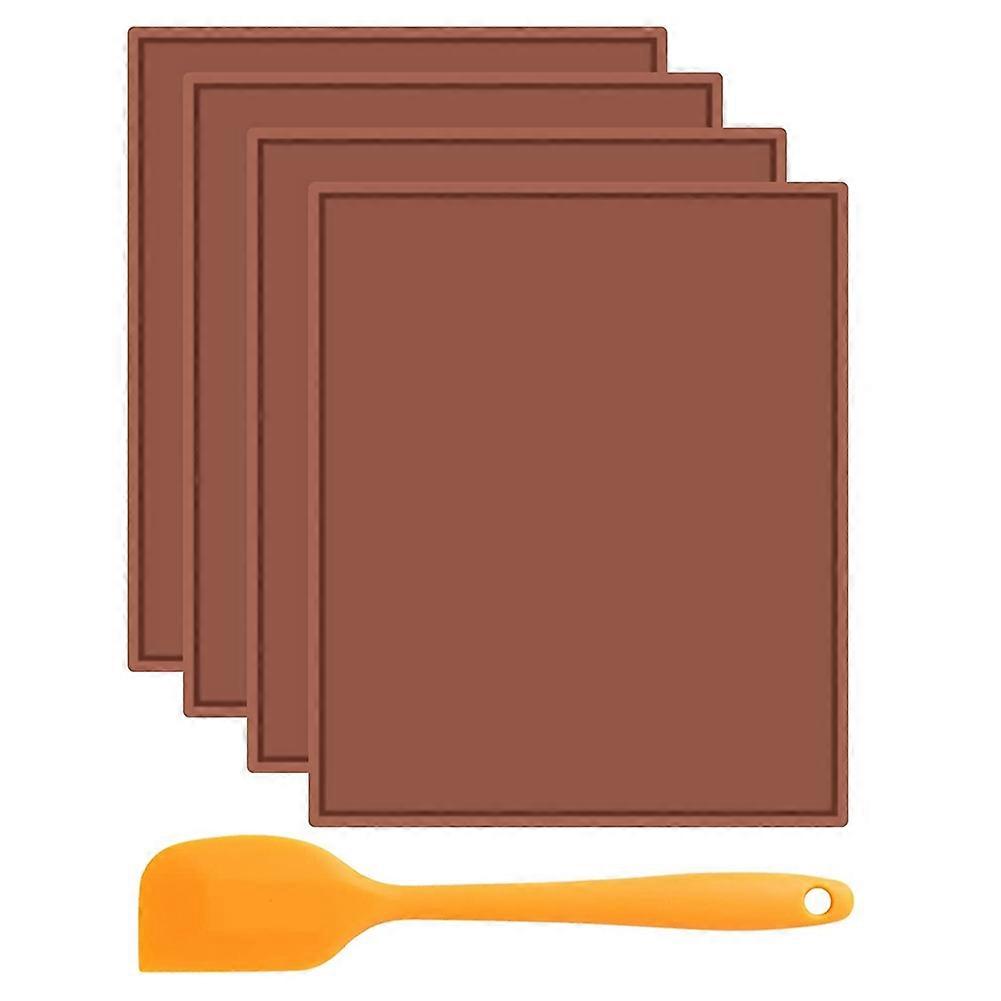 Silikon-dörrplatten Mit Erhöhtem Rand, Schalen Für Flüssige Fruchtpasten (obst, Fleisch, Gemüse, Kräuter) Mit Silikonschaber