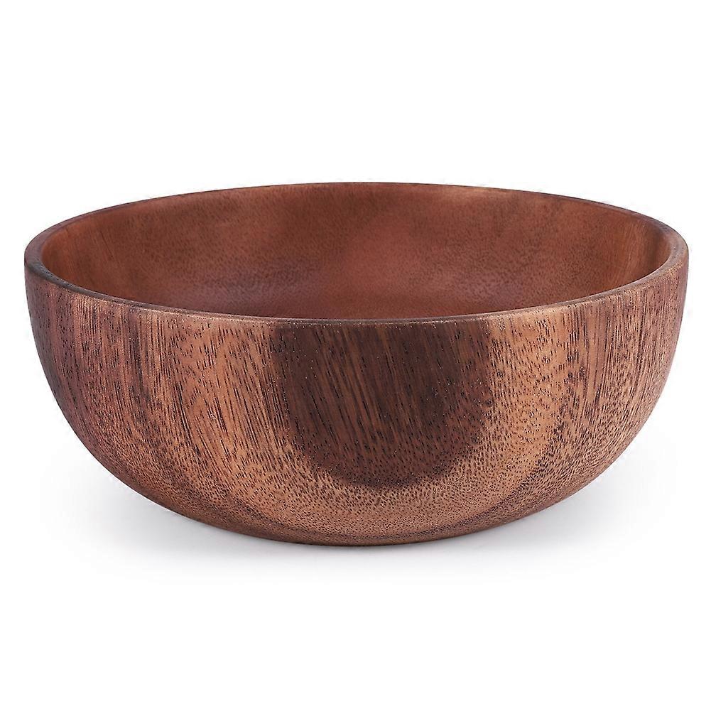 Handgefertigte Runde Schale Aus Massivem Naturholz, Essschale, Hochwertiges Küchenutensil Aus Holz, 20 X 7,5 Cm