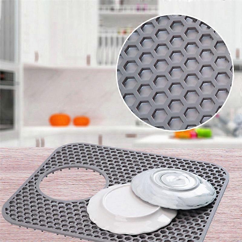Spülbeckenmatte, 2er-set Küchenspülenschutz Mit Abfluss Hinten