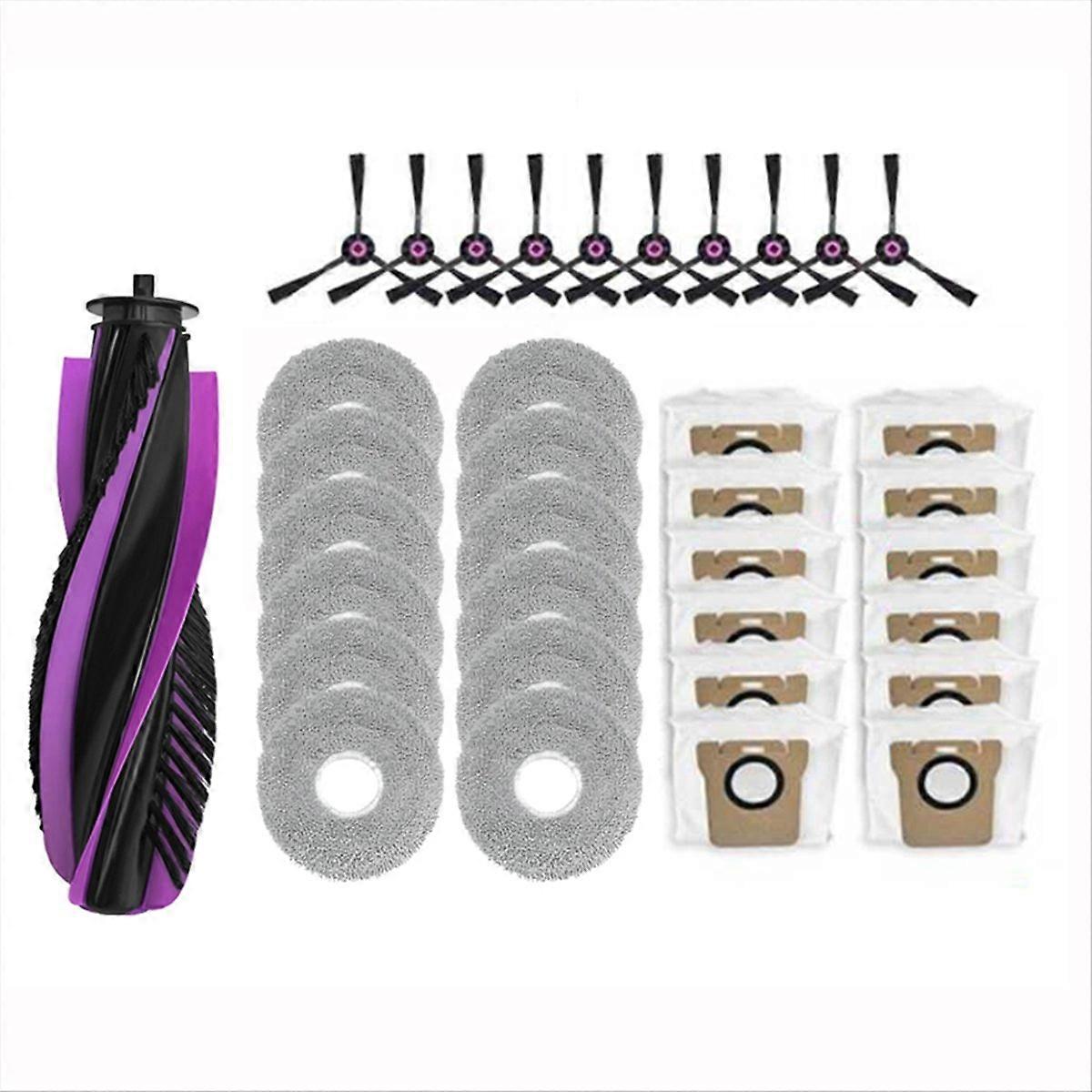 Packung Mit 35 Waschbaren Ersatzteilen Für Den Saugroboter P20 Pro: Hauptbürste, Tuch Und Staubbeutel.