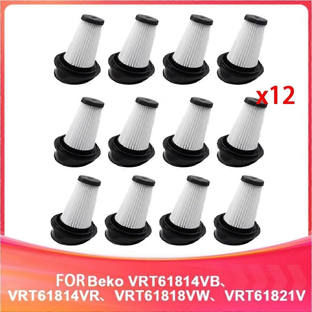 Packung Mit 12 Filtern, Kompatibel Mit Den Modellen Vrt61814vb, Vrt61814vr, Vrt61818vw, Vrt61821v / Vch9929, Vch9929l/vch9930