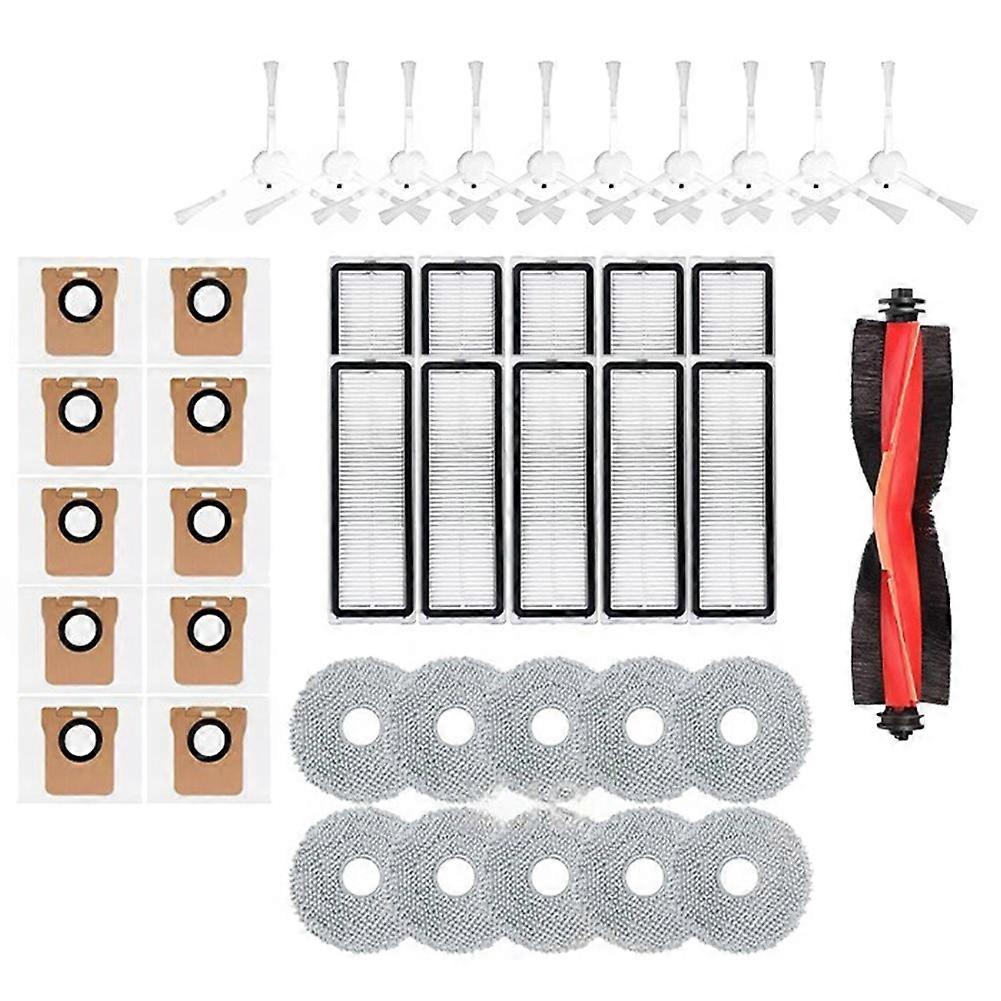 Ersatzteile Und Zubehör Für Den Xiaomi X20 Plus/x20+/x10+/x10 Plus Saugroboter: Hauptbürste, Filter, Reinigungstuch Und Staubbeutel.