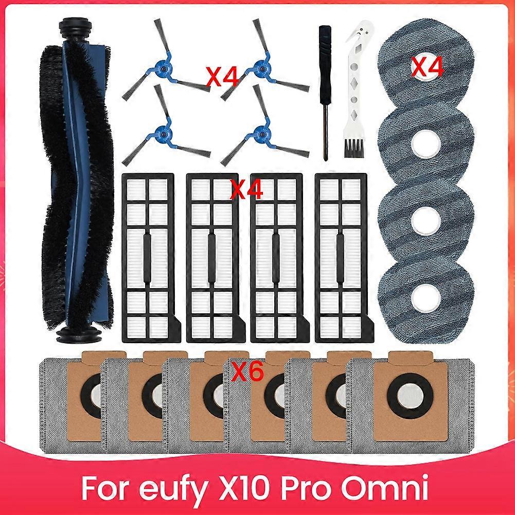 Ersatzteile Für Den Eufy X10 Pro Omni Staubsauger: Hauptbürste, Filter, Beutel, Reinigungstücher Und Zubehör.