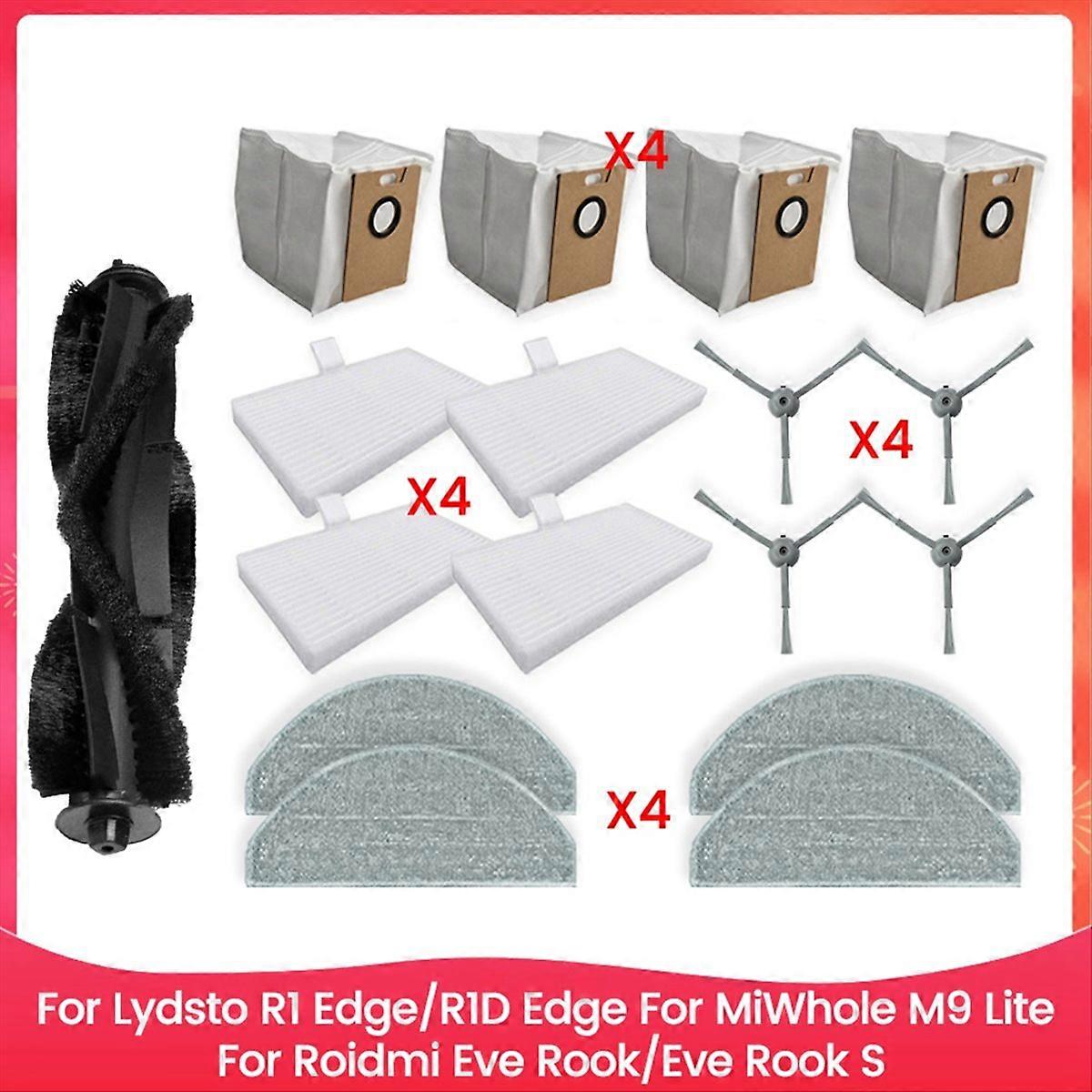 Für R1 Edge/r1d Edge, Miwhole M9 Lite, Eve/eve S: Staubbeutel, Filter, Hauptbürste