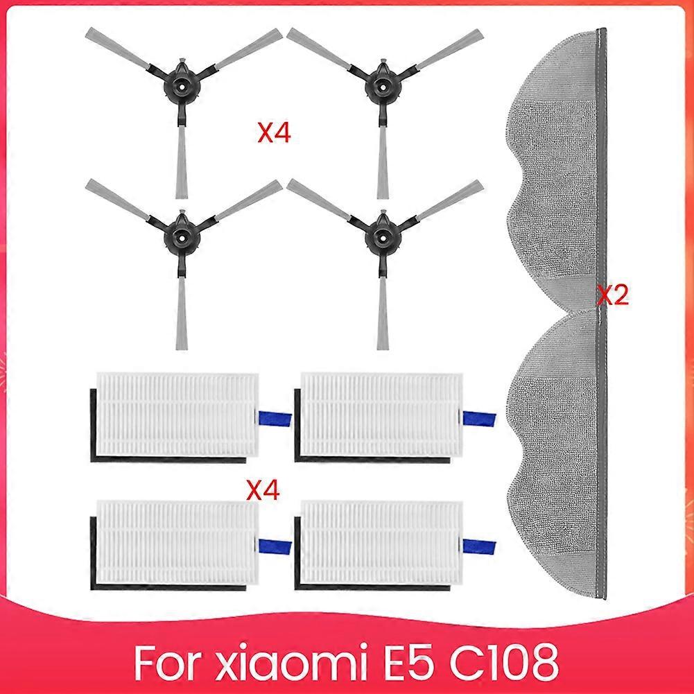 Zubehörset Für Den Xiaomi E5 C108 Mi Mijia Saugroboter: Seitenbürste, Hepa-filter Und Reinigungstuch.