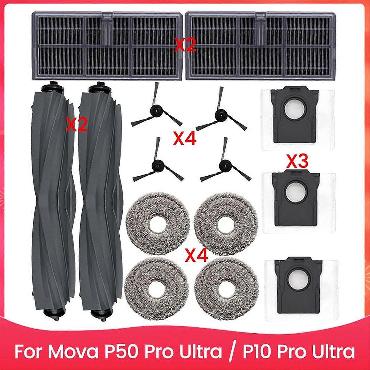 Ersatzzubehörsets Für Die Staubsauger P50 Pro Ultra / P10 Pro Ultra: Seitenbürste Und Hepa-filter