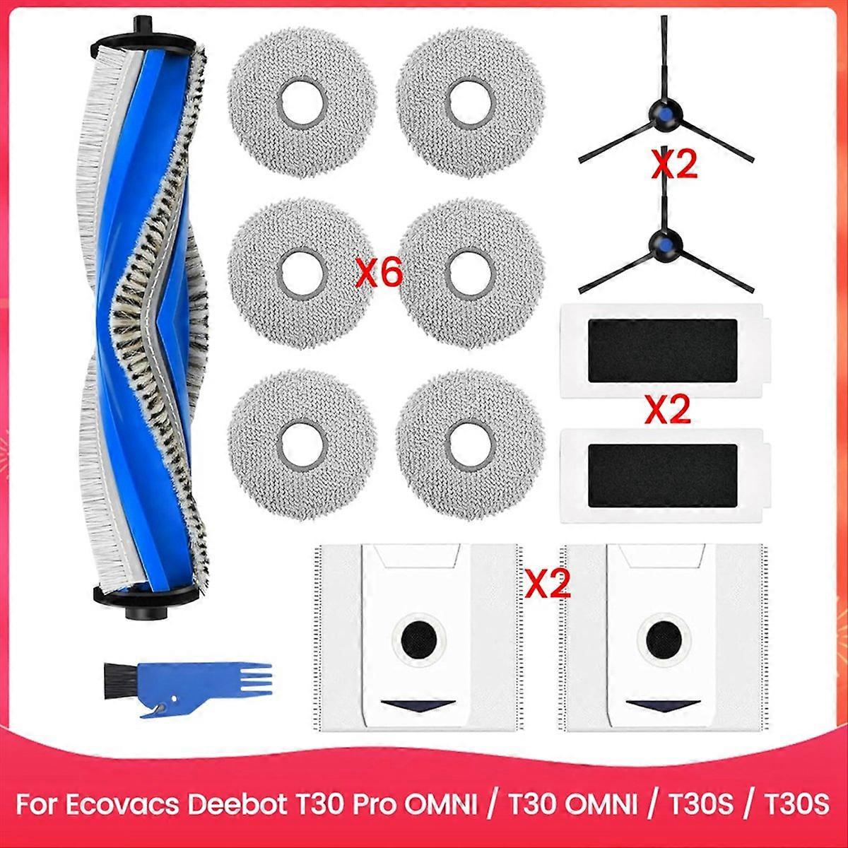 Zubehörset Für T30 Pro Omni / T30 Omni / T30s / T30s Combo: Seitenbürste, Hepa-filter, Reinigungsbeutel