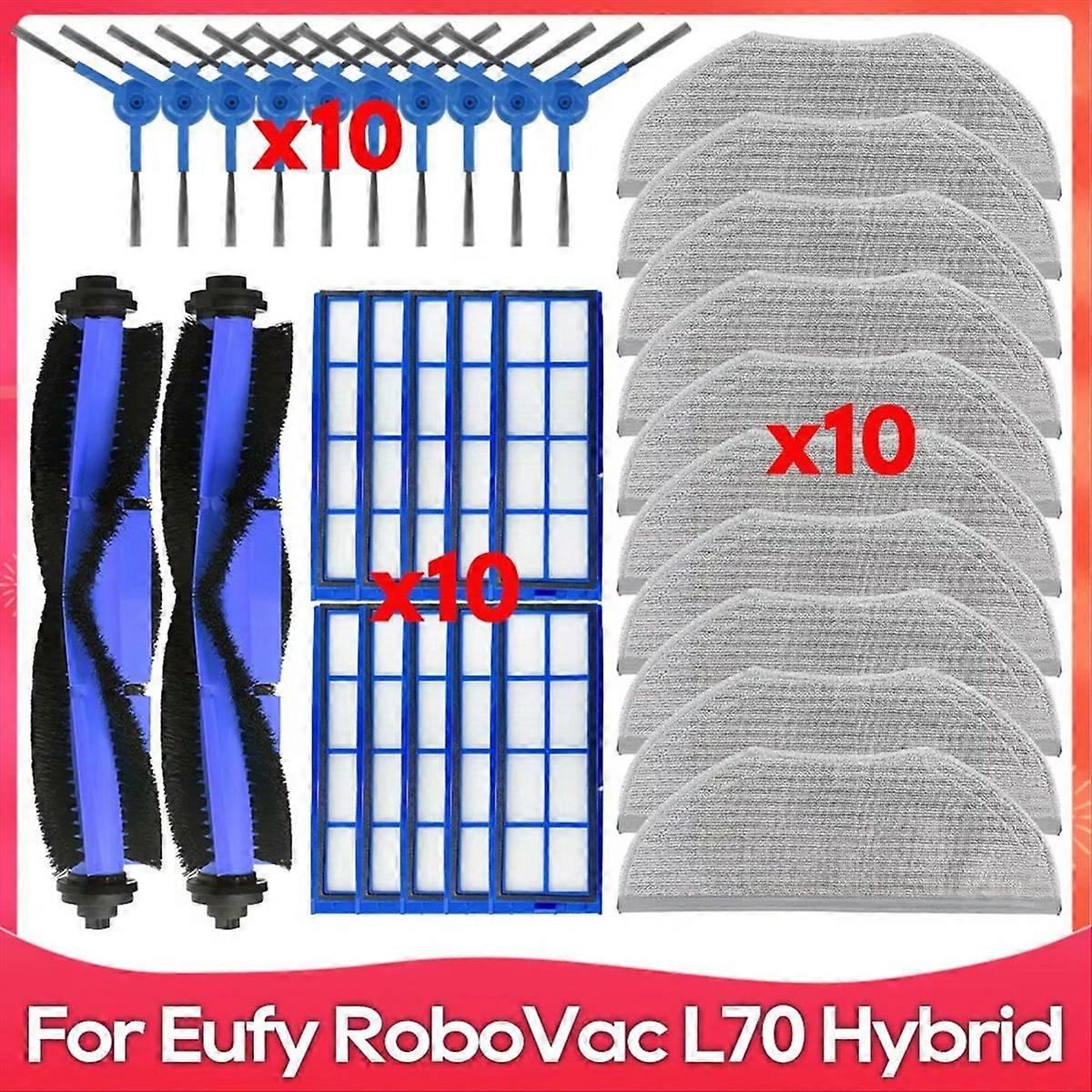 Ersatzzubehör Kompatibel Mit Dem Robovac L70 Saugroboter: Hybrid-walzenseitenbürste, Hepa-filter Und Wischmopp.