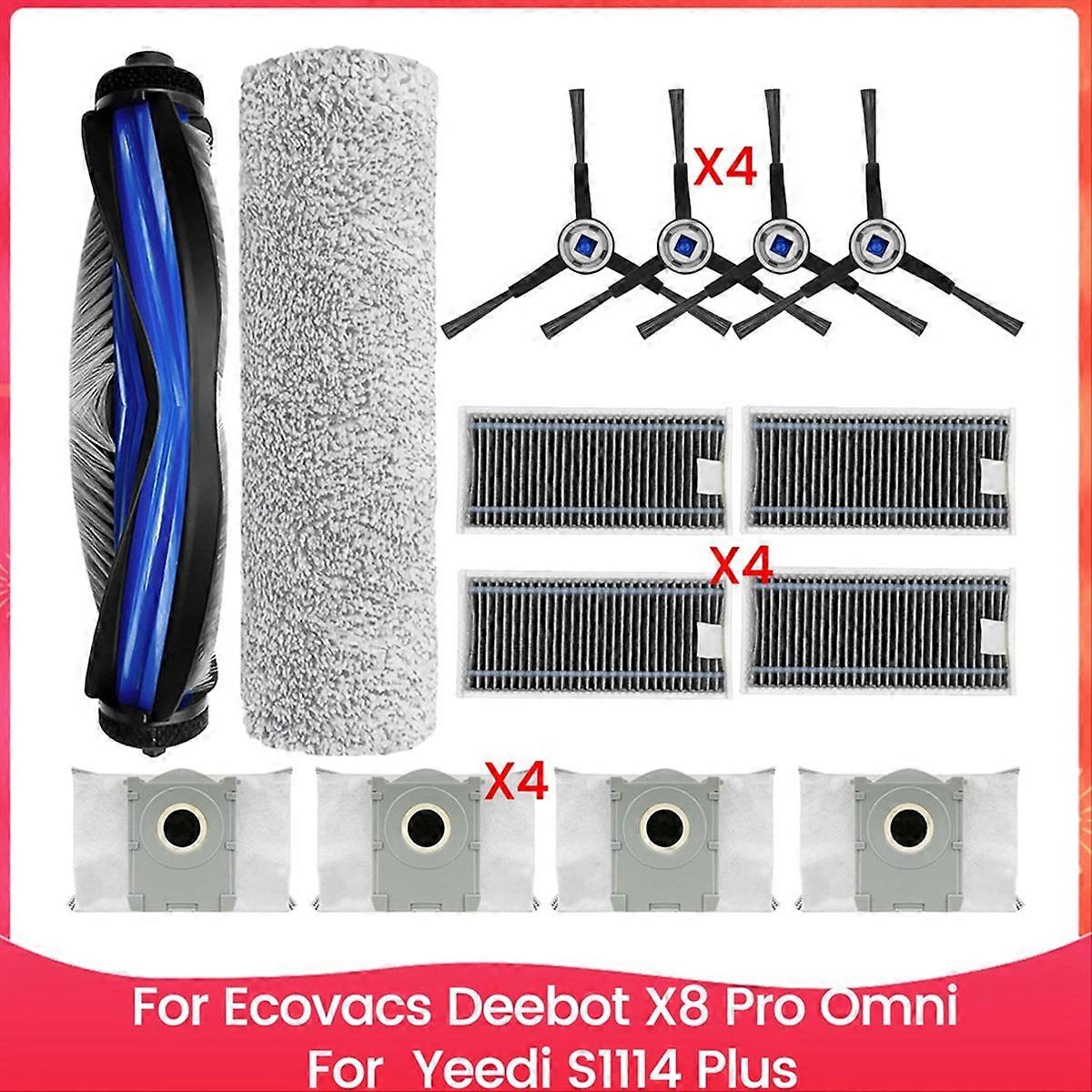 Ersatzteile Für Den Saugroboter X8 Pro Omni S14 Plus: Zubehör, Bürste, Filter Und Reinigungsbeutel.