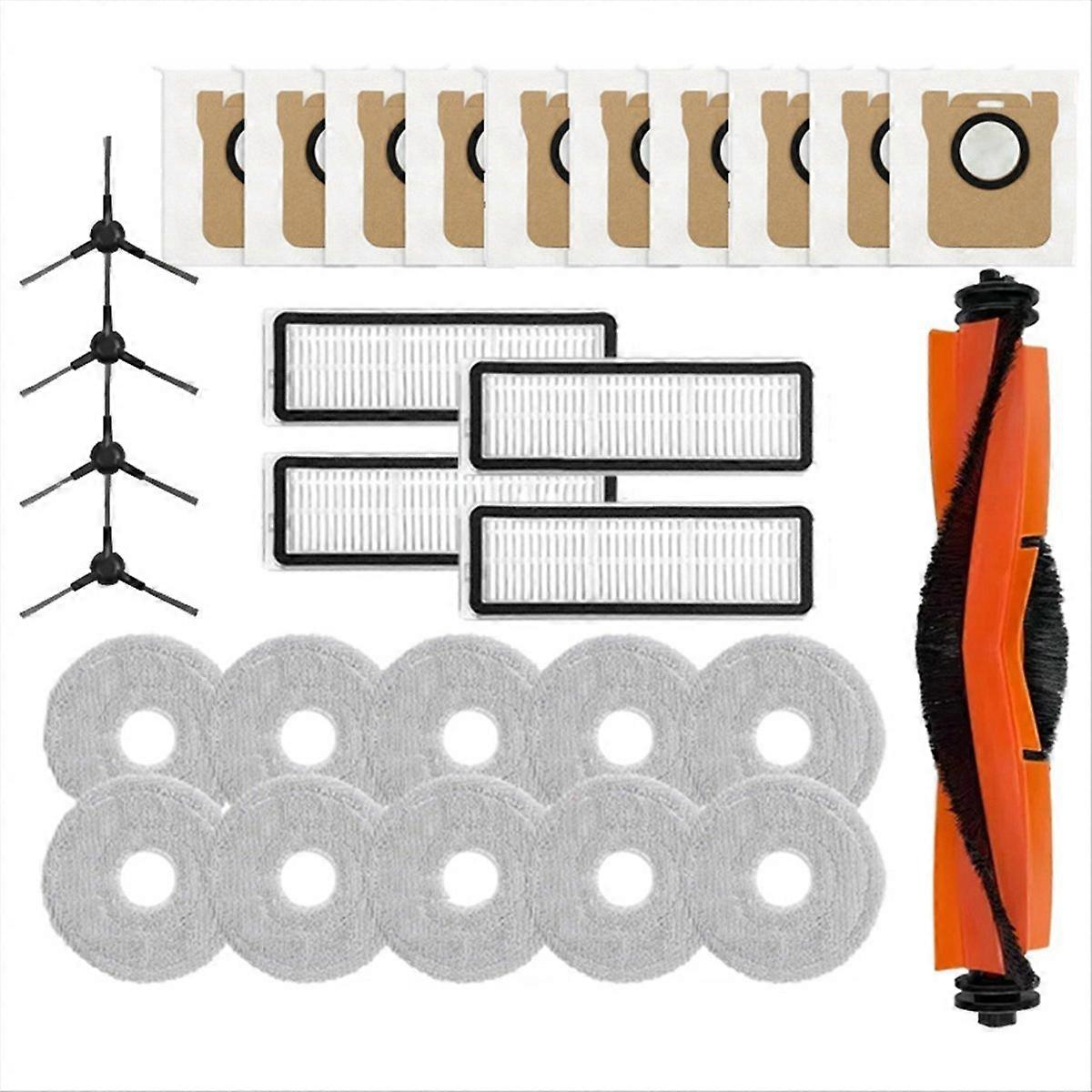 Zubehör Für Den X20 Max D109gl Saugroboter: Staubbeutel, Hauptbürste, Seitenbürste, Hepa-filter, Reinigungstuch.
