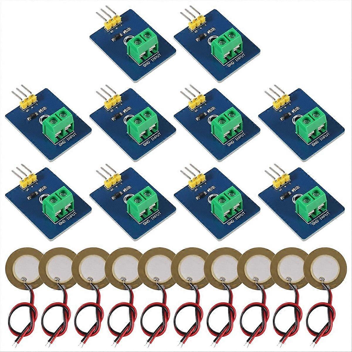 10 Analoge Keramische Piezoelektrische Sensoren Für Diy-bausätze