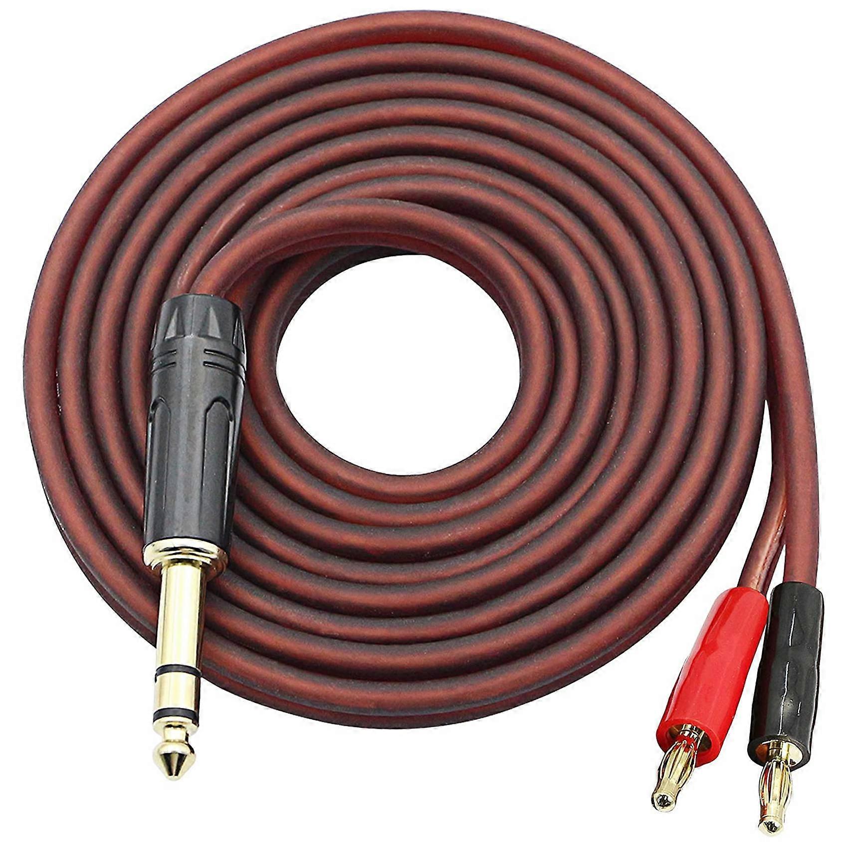 6,35-mm-trs-lautsprecherkabel Auf Bananenstecker, 3-poliges 6,35-mm-lautsprecherkabel