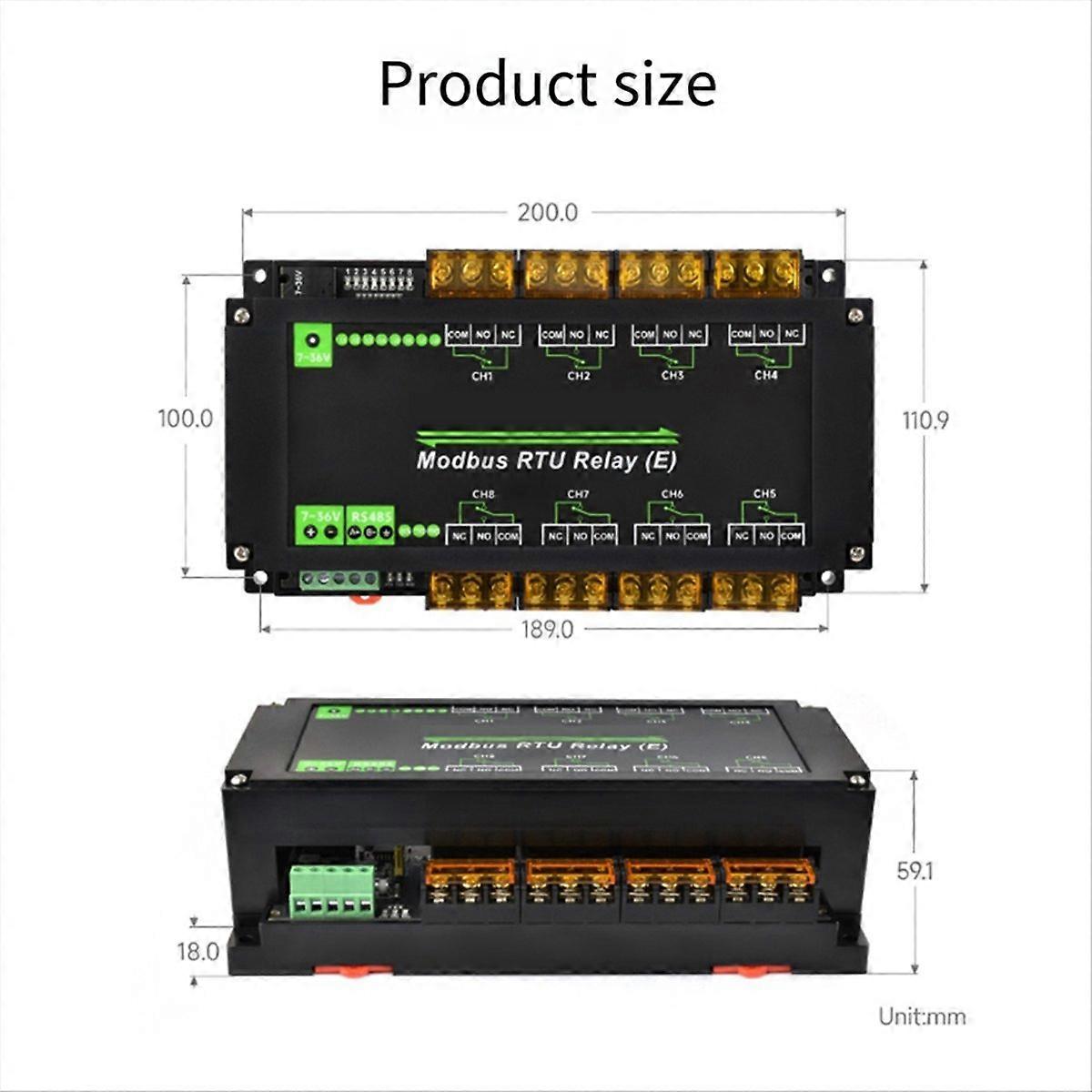 8-kanal-rs485-ethernet-relaismodul, Modbus-rtu-protokoll, Variable Isolation, 30-a-hochstrom-relaismodul