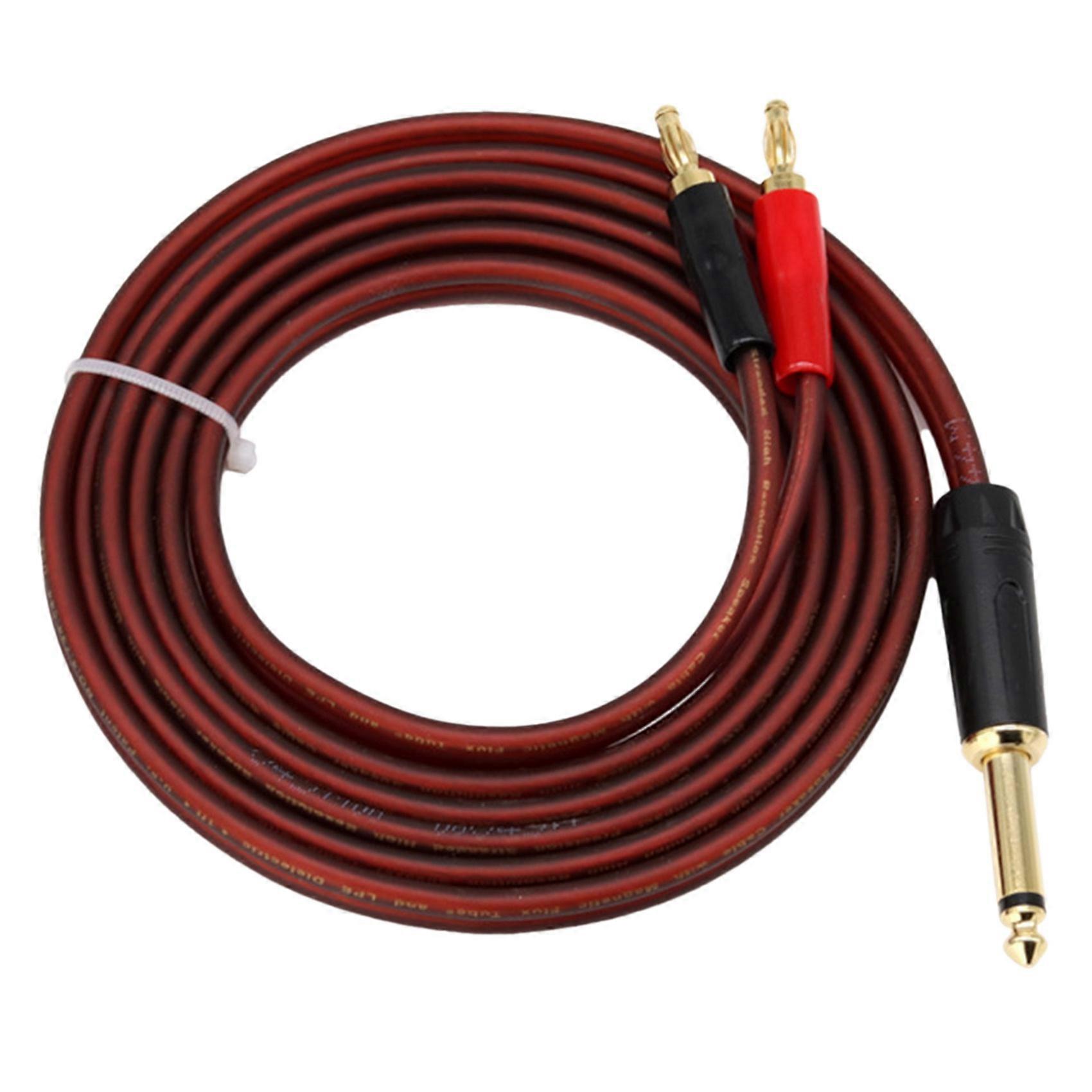6,35 Mm Auf Bananenstecker-adapter, 6,35 Mm Stecker Vergoldet Auf Doppelt (1,5 M)