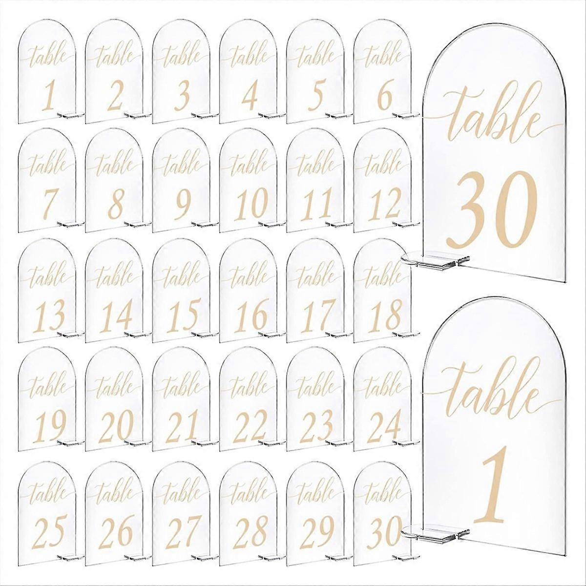 Set Mit 30 Tischnummern Von 1 Bis 30, 10 X 15 Cm, Für Hochzeiten, Bankette, Partys, Restaurants, Diy-tischdekoration.