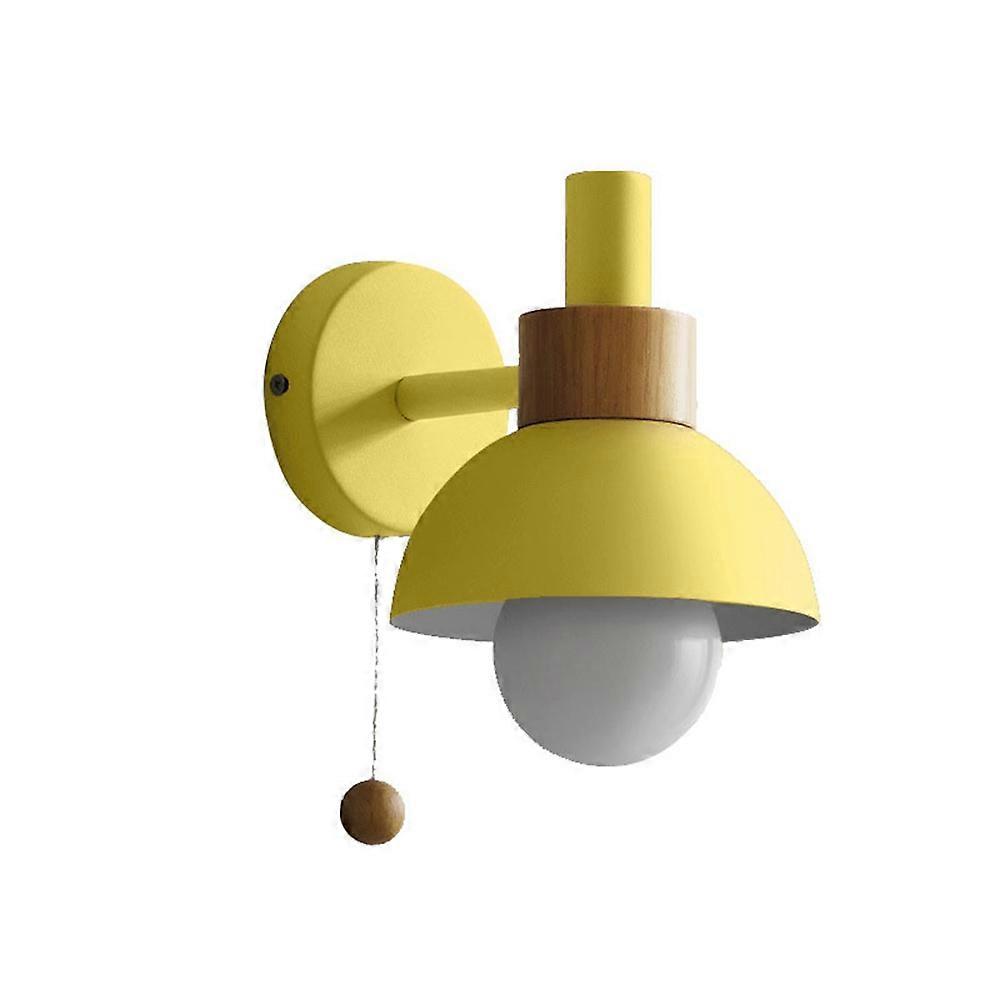 Wohnzimmer-/veranda-/flurlampe, Moderner Minimalistischer Nordischer Stil, Nachttischlampe, Wandleuchte In Macaron-form (gelb)