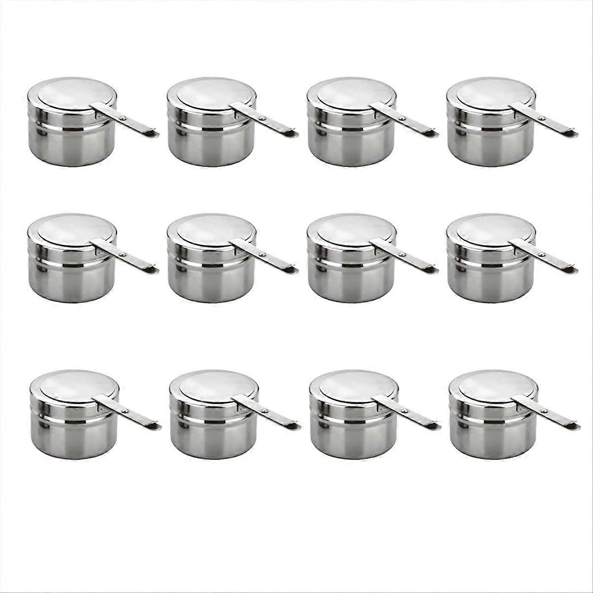 Set Aus 12 Edelstahlständern Mit Deckel Für Warmhaltebehälter, Perfekt Für Buffets Und Grillfeste.