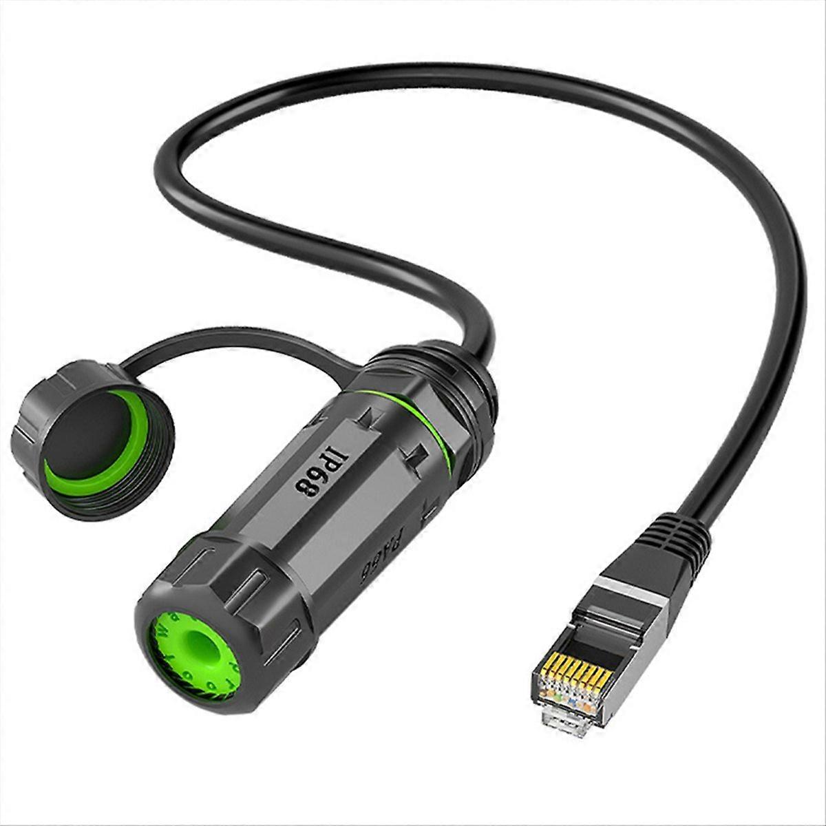 Ethernet-netzwerkadapter Mit Verlängerungskabel, Geschirmter Cat6a M20 Rj45-buchse, Ip68 Wasserdicht, Einbauversion.