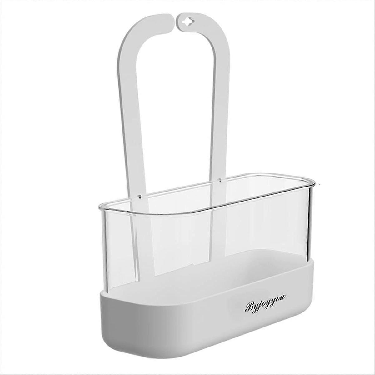 Schwammhalter Für Die Küchenspüle, Spülbecken-organizer, Halter Für Küchenarmaturen, Weiß Und Transparent
