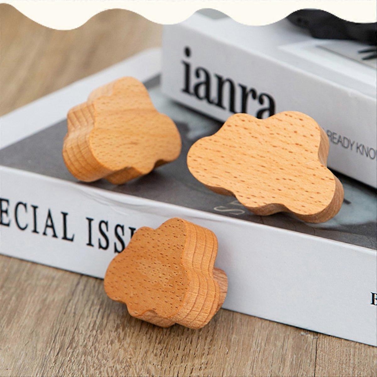 Set Mit 6 Wolkenförmigen Möbelgriffen, Schubladenknöpfen Aus Holz, Dekoration Für Kinderzimmer, Schrankgriffe Aus Holz