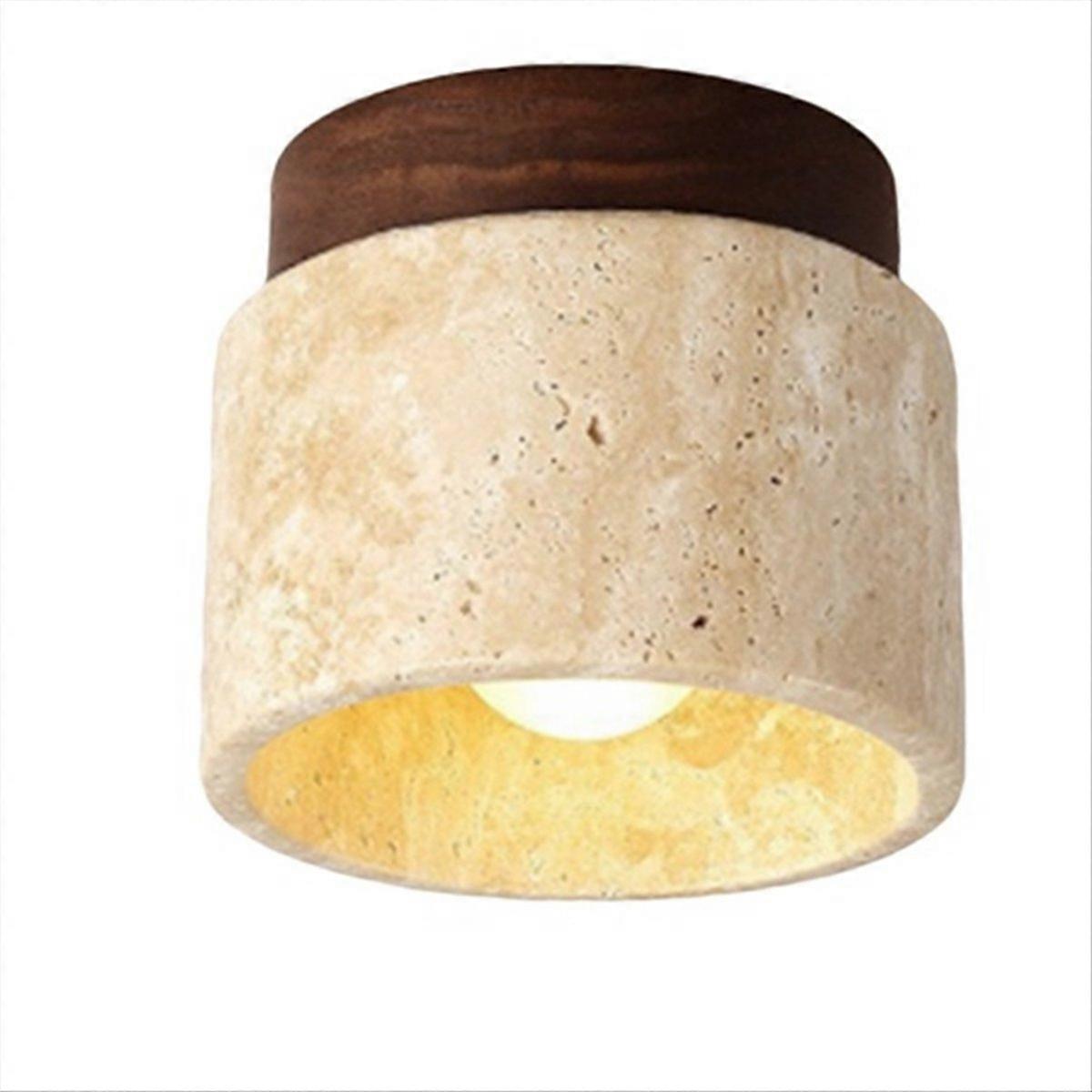 Japanische Wabi-sabi-deckenleuchte Aus Holz, E27-fassung, Warmes Licht, Ideal Für Küche, Flur, Wohnzimmer, Büro Oder Teestube.